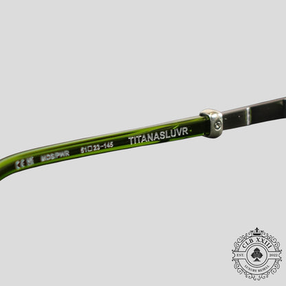Chrome Hearts Titanasluvr Glasses in Green