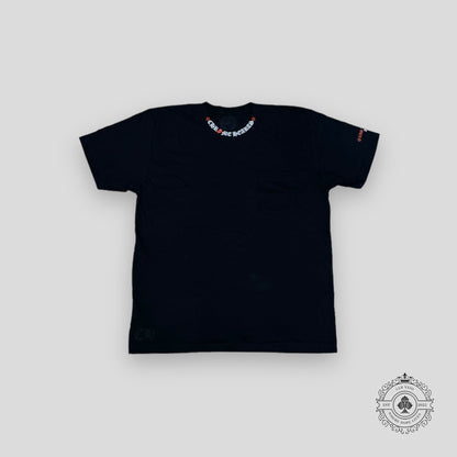 Chrome Hearts Rolling Stones Neck Logo T-Shirt