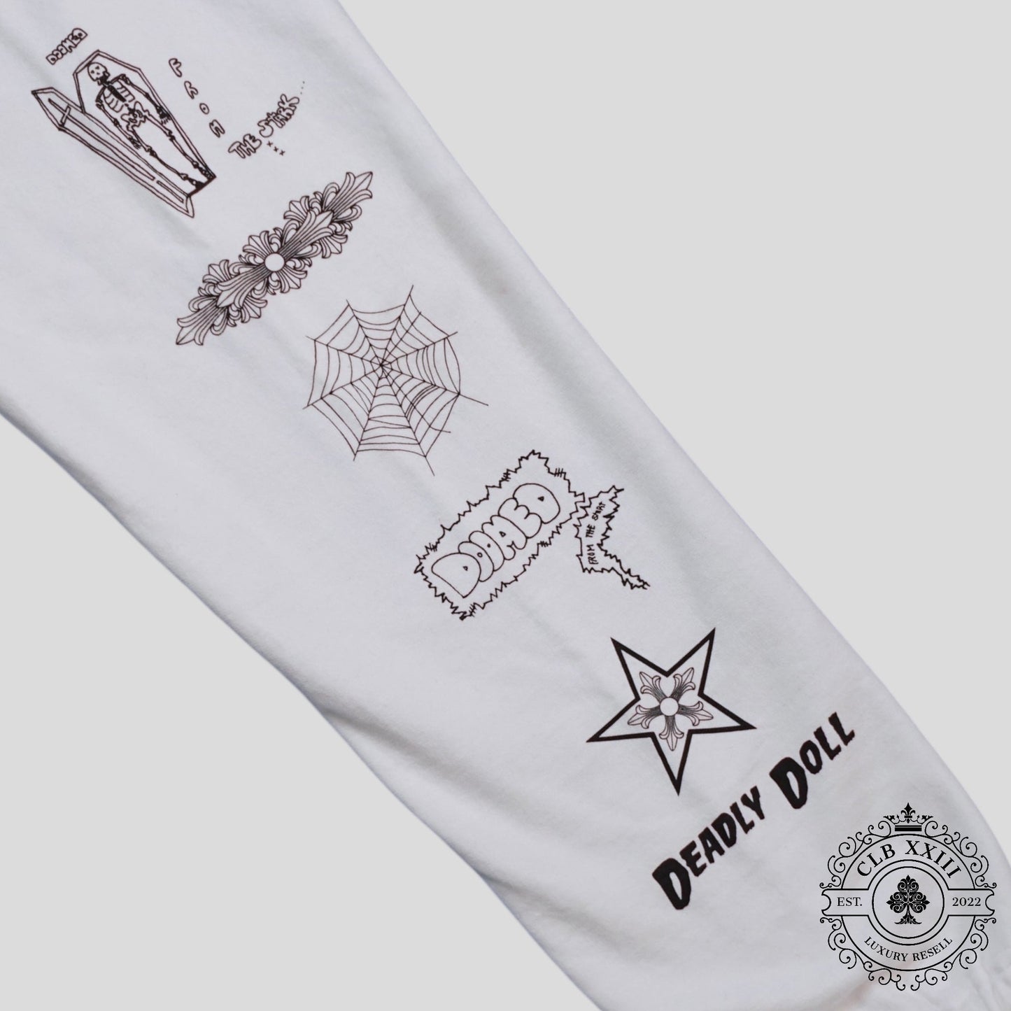 Chrome Hearts Deadly Doll Sweatpants in White