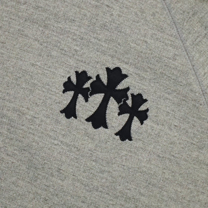 Chrome Hearts Cemetery Cross Seven-11 Hoodie in Grey