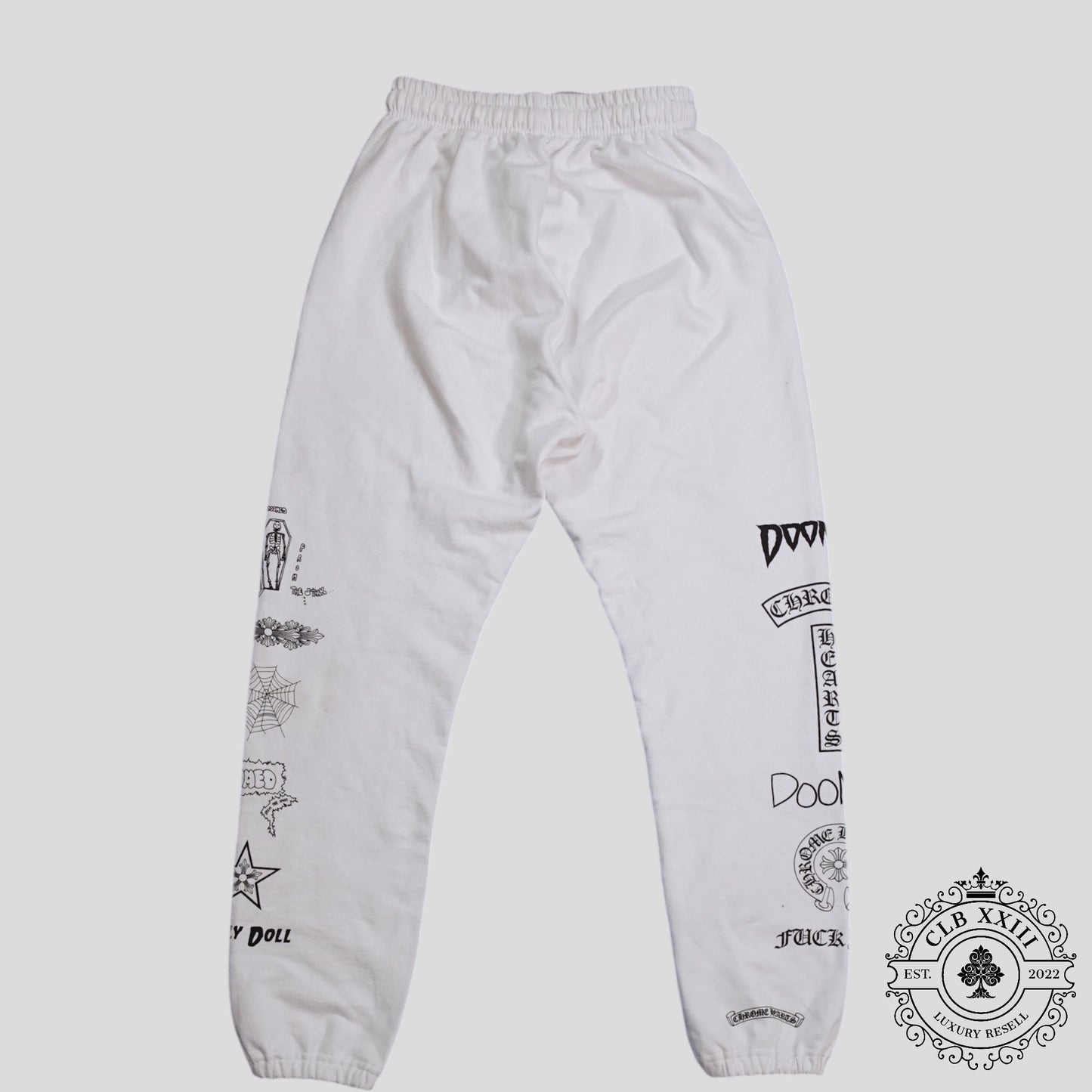Chrome Hearts Deadly Doll Sweatpants in White