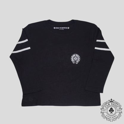Chrome Hearts 33 Horseshoe Logo Women's Long Sleeve Tee in Black