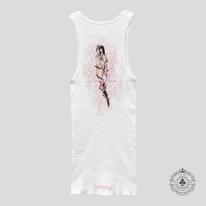 Chrome Hearts Deadly Doll Tank Top in White