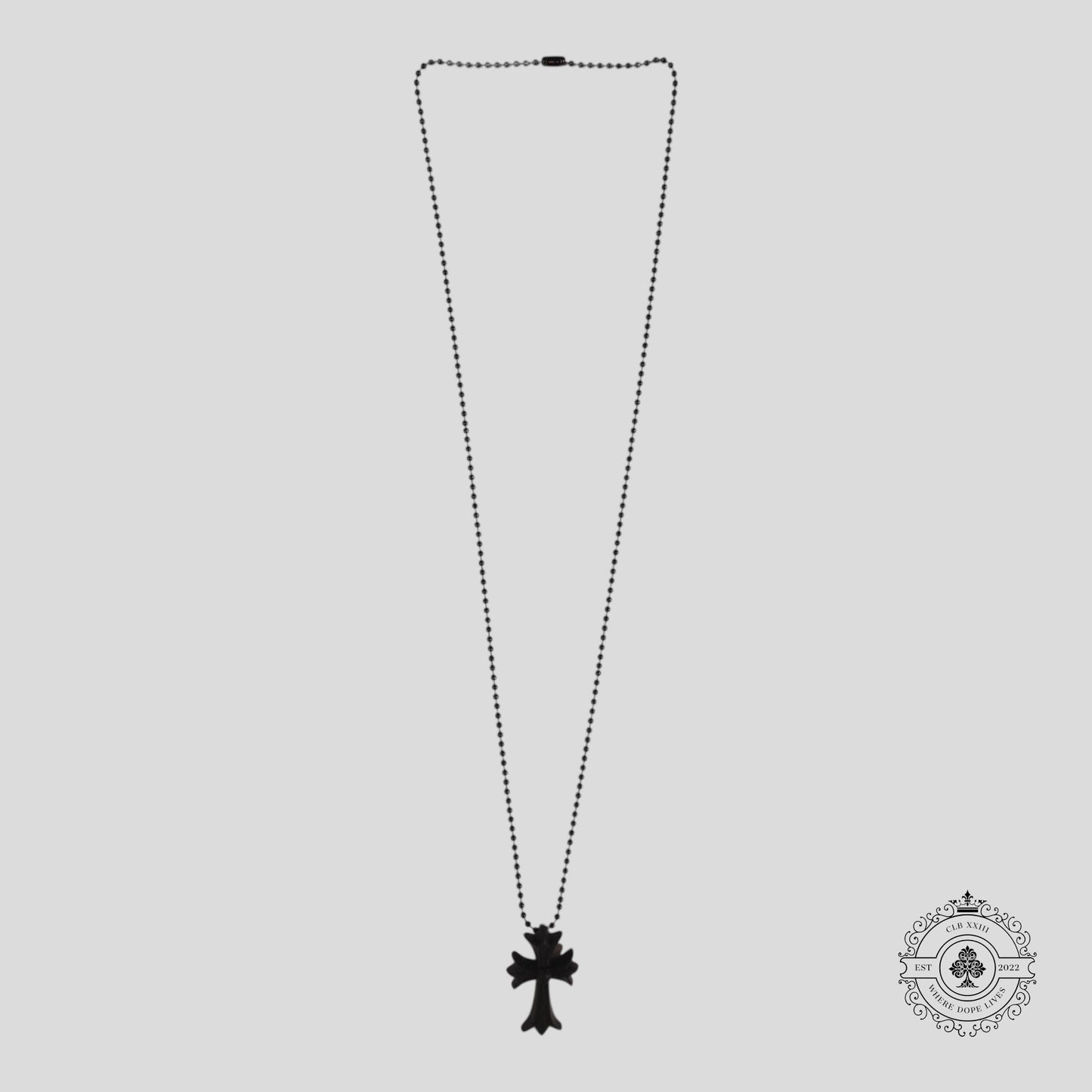 Chrome Hearts Silicone Cross Necklace in Black