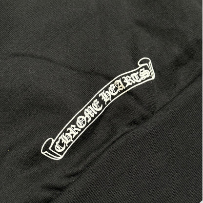 Chrome Hearts Vertical FU Logo Hoodie in Black/White