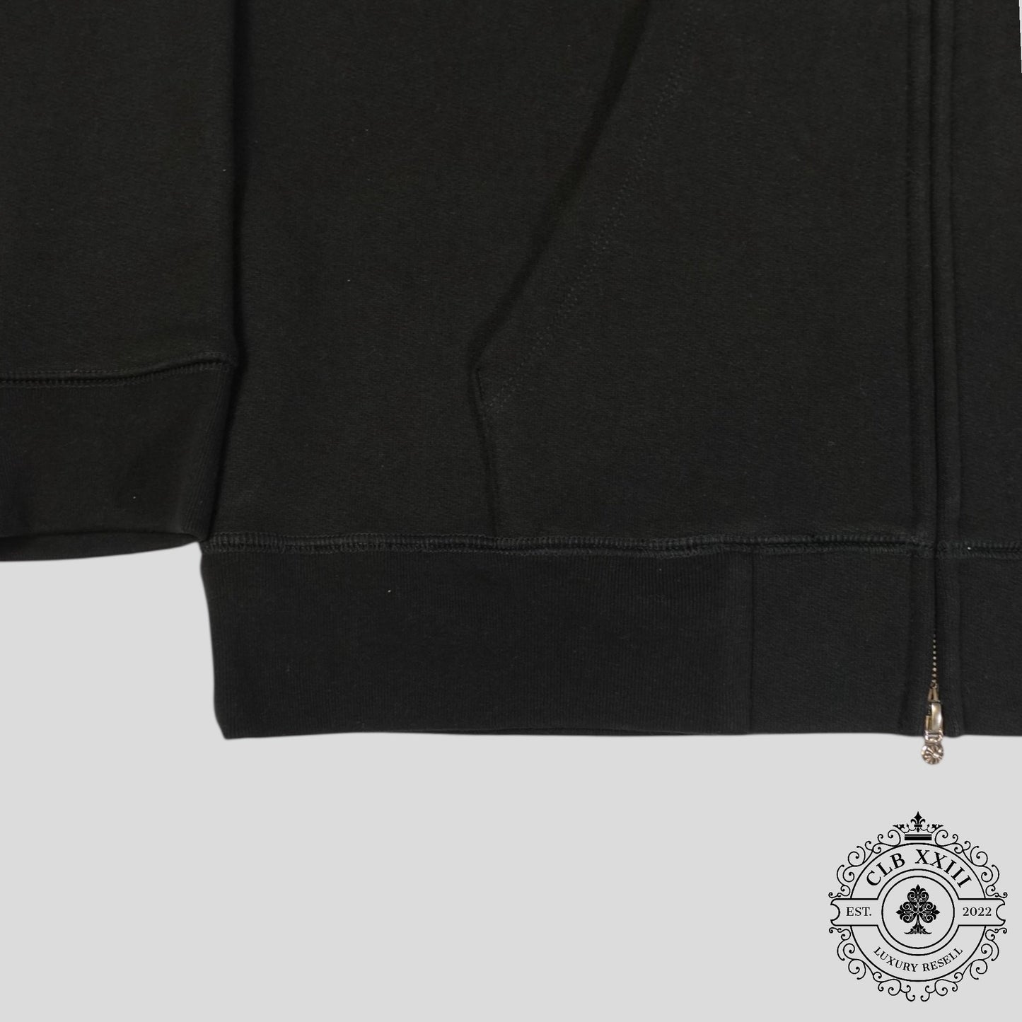 Chrome Hearts Paper Jam Zip Up Hoodie in Black