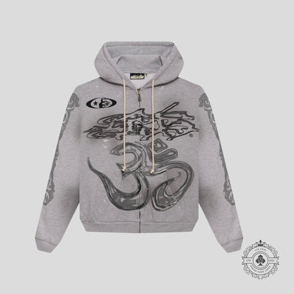 Hellstar Yoga Zip Up in Grey