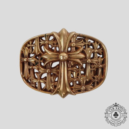 Chrome Hearts Cemetery Cross Buckle in Bronze