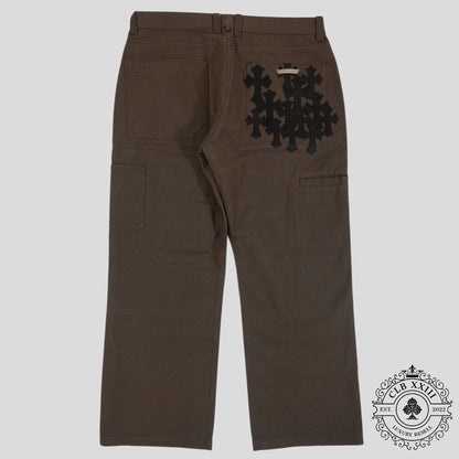 Chrome Hearts Double Knee Carpenter Pants in Brown