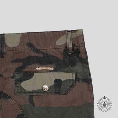 Chrome Hearts Cross Patch Canvas Shorts in Camo