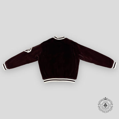 Louis Vuitton Lovers Mink Bomber in Maroon