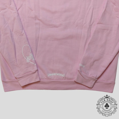 Chrome Hearts Art Basel Vine Heart Hoodie in Light Pink