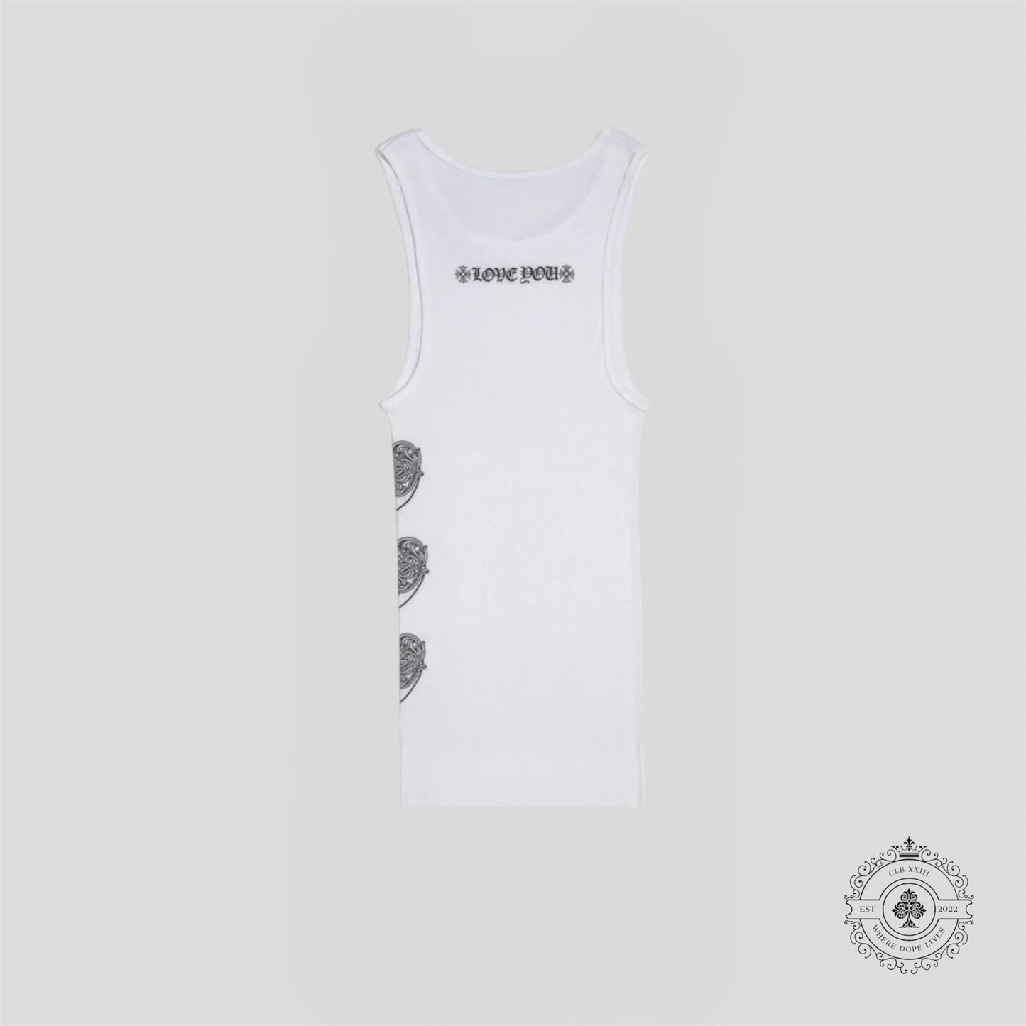Chrome Hearts Love You Rib Tank White/Black