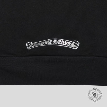 Chrome Hearts 1988 Vertical Logo Hoodie in Black/Silver