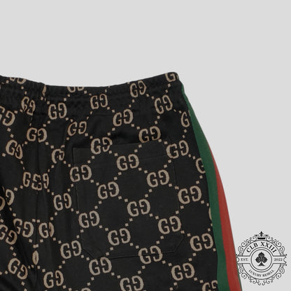 Gucci GG Jacquard Track Pants in Black/Brown