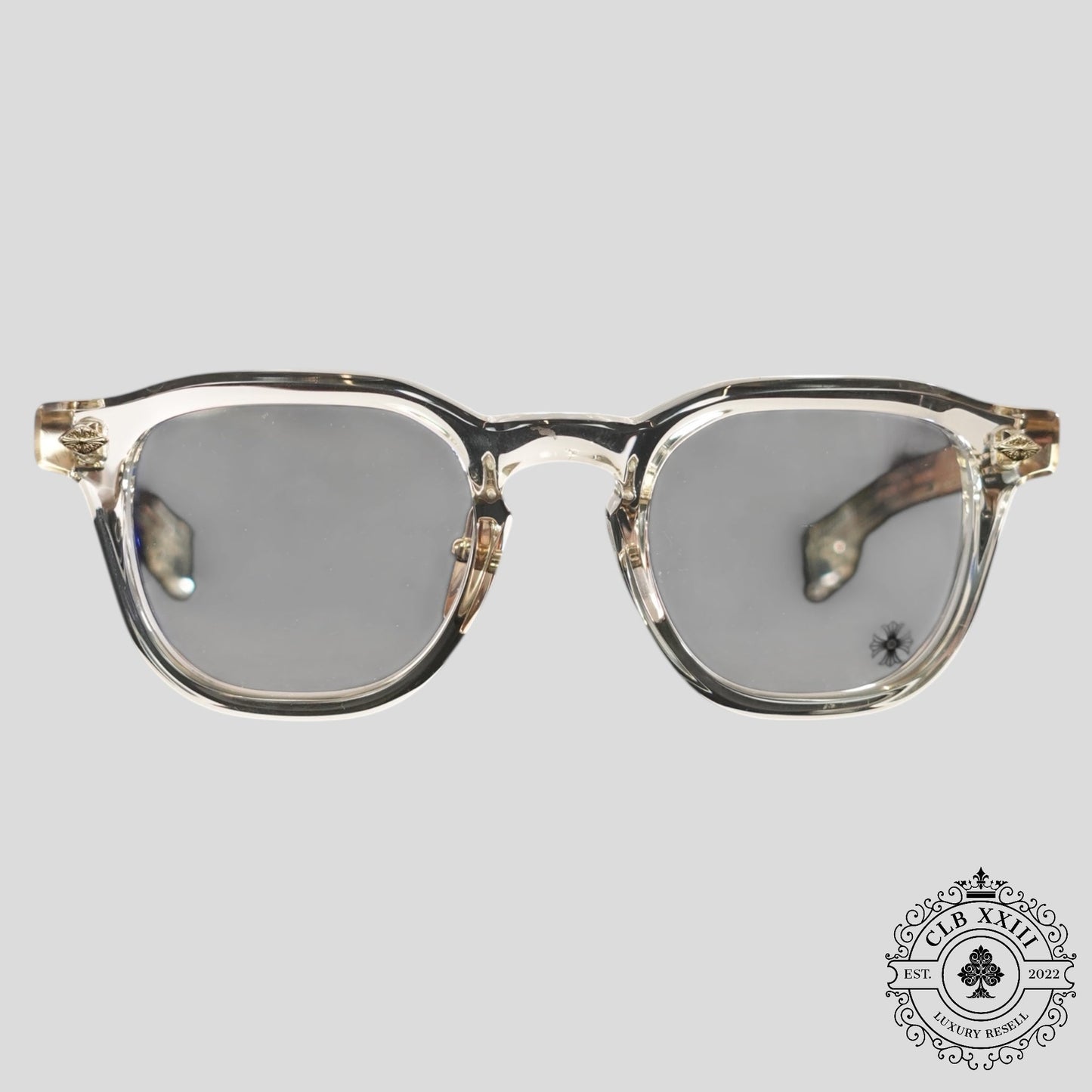 Chrome Hearts Chirp Chirp Glasses in Clear/Gold