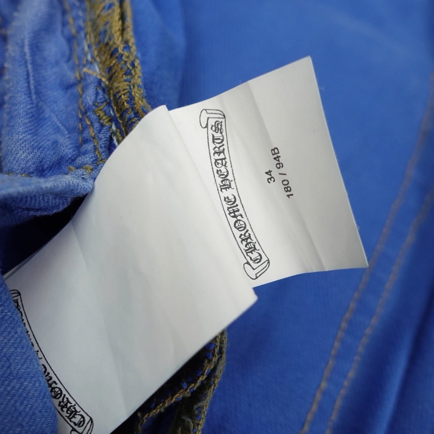 Chrome Hearts Levis Cross Patch Jeans in Blue