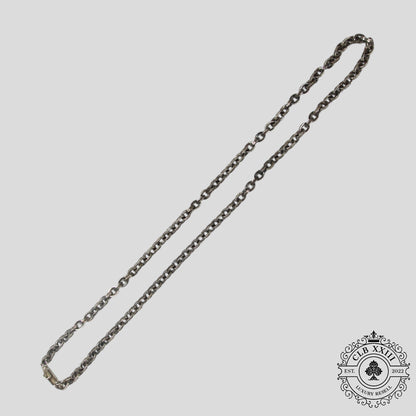 Chrome Hearts Paper Chain Necklace 20" in Silver