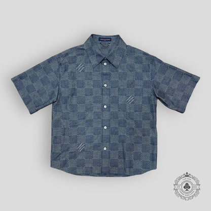 Louis Vuitton Damier Chambray Denim Shirt in Blue