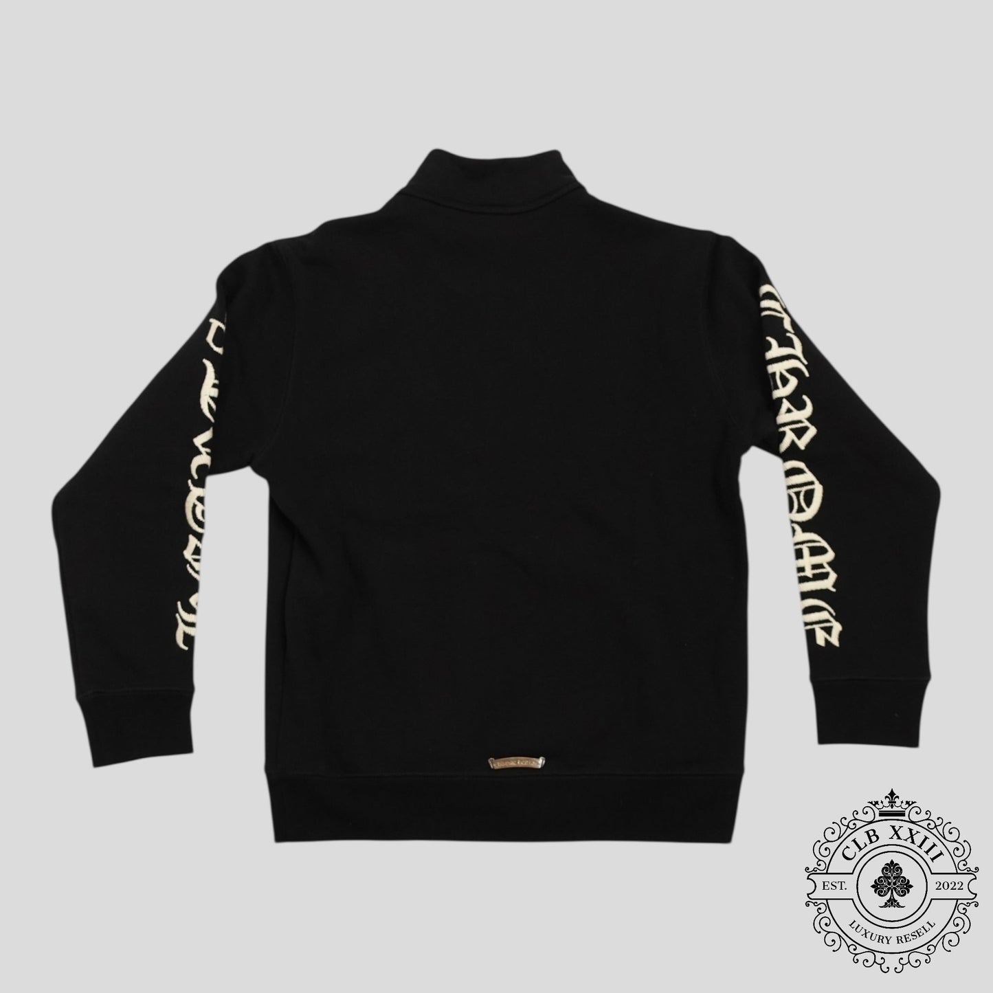 Chrome Hearts CH Embroidered Quarter Zip in Black
