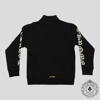 Chrome Hearts CH Embroidered Quarter Zip in Black