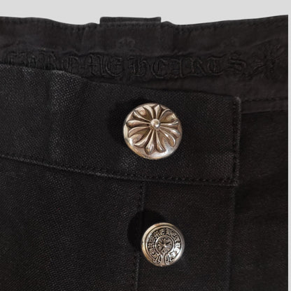 Chrome Hearts Cross Patch Carpenter Shorts in Black