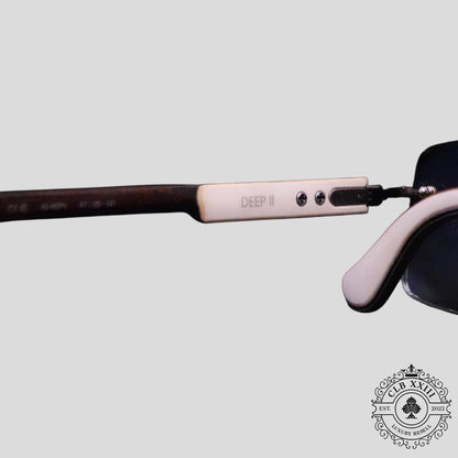 Chrome Hearts Deep II Sunglasses in White/Silver