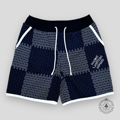 Louis Vuitton Tennis Damier Quilted Cotton Shorts in Navy Blue