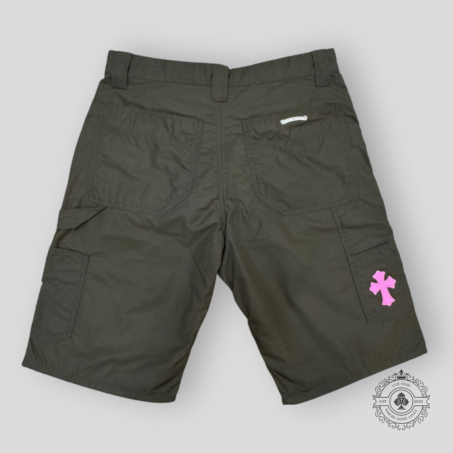 Chrome Hearts Double Knee Nylon Carpenter Short in Brown