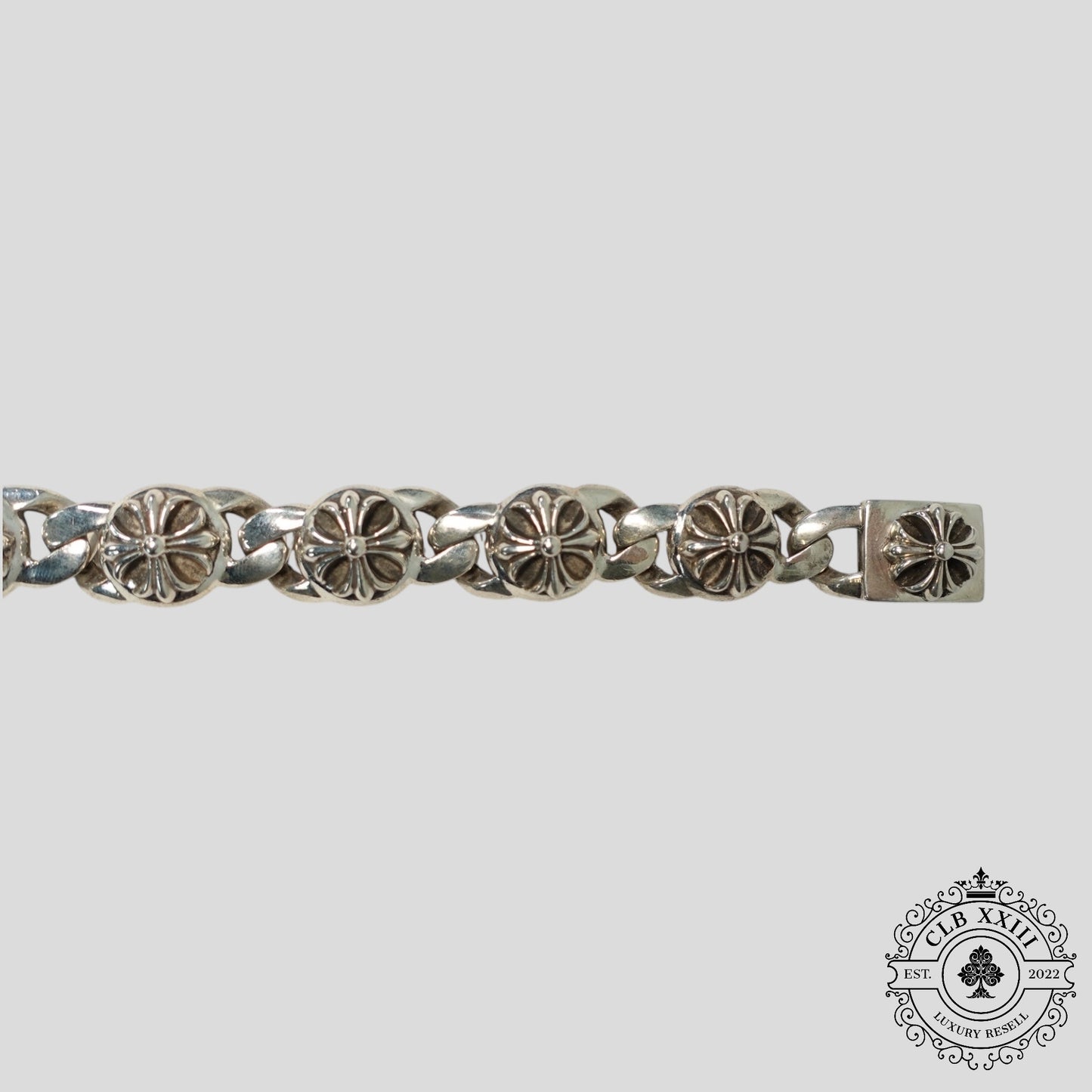 Chrome Hearts Cross 6 Link Cuban Bracelet in Silver