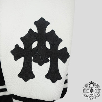 Chrome Hearts Eagle Patch Varsity Jacket