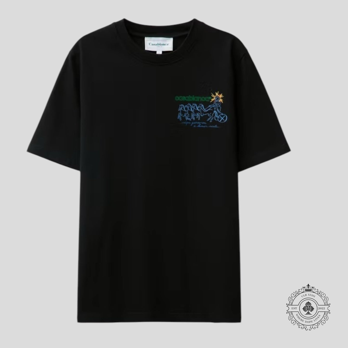 Casablanca Pentathlon Tee in Black