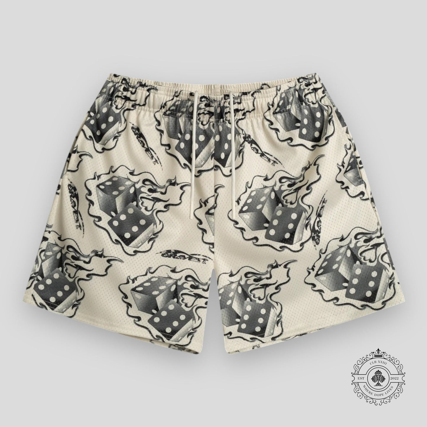Bravest Studios Cream Dice Shorts