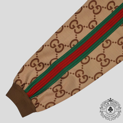 Gucci Jumbo Jacquard Track Pants in Brown