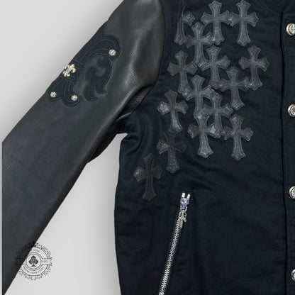 Chrome Hearts Letterman Jacket in Black