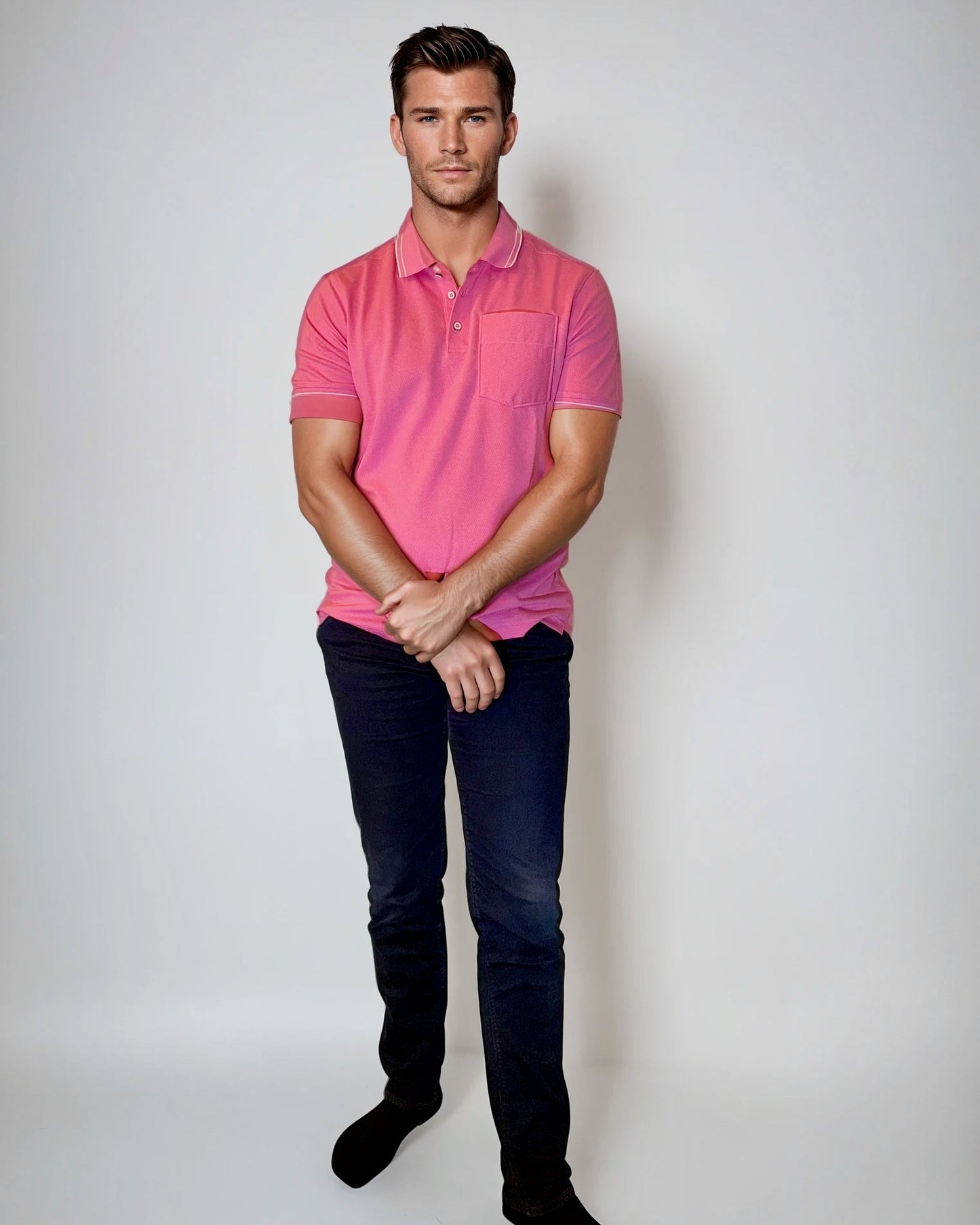 Pocket Polo Shirt - Pink