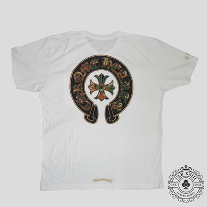 Chrome Hearts Triple Cross Tee in White/Camo