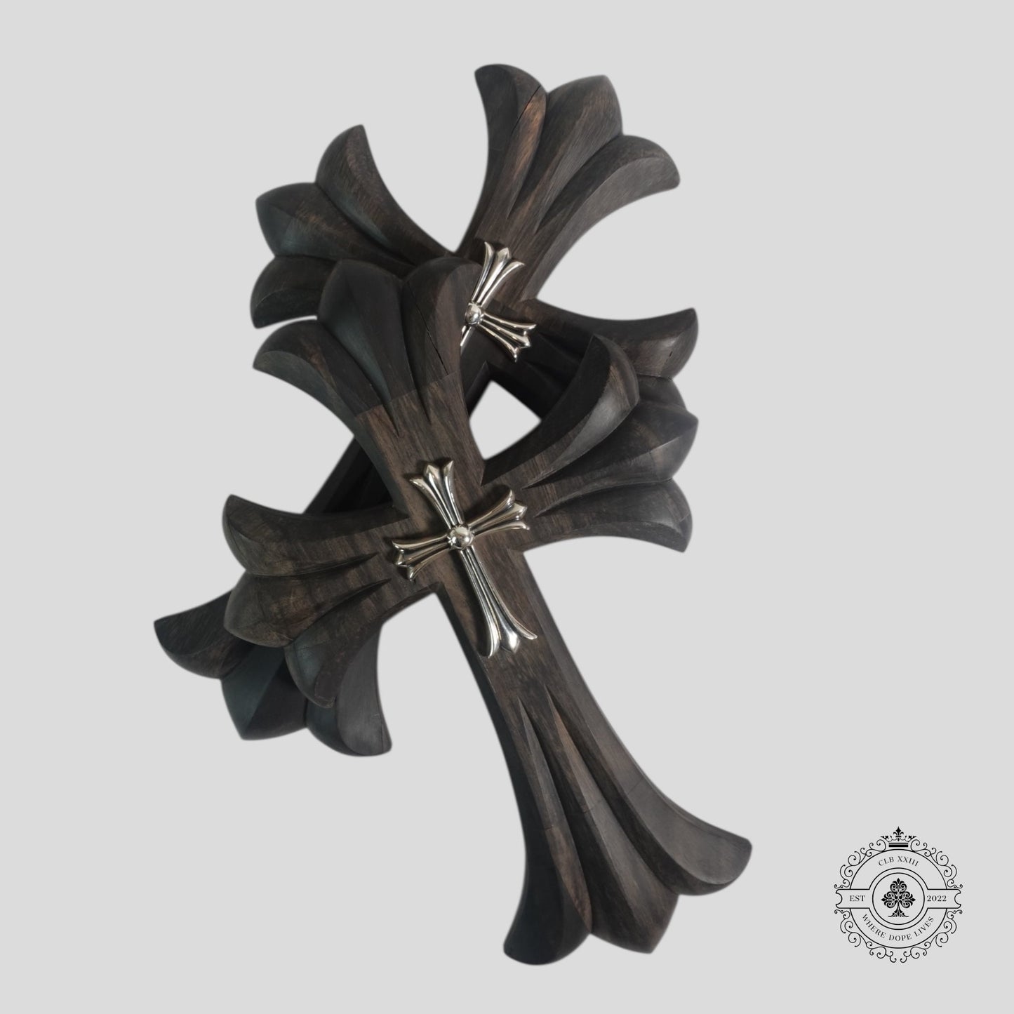 Chrome Hearts Hand-Carved Wooden Cross Set