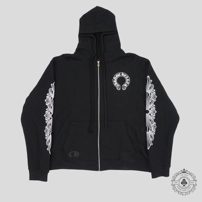 Chrome Hearts Thermal Lined Horseshoe Zip Up Hoodie
