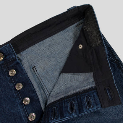 Chrome Hearts Double Turbo Diesel Carpenter Pants in Dark Wash