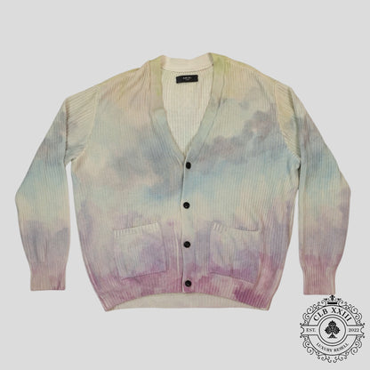 Amiri Watercolor Cardigan in Multicolor