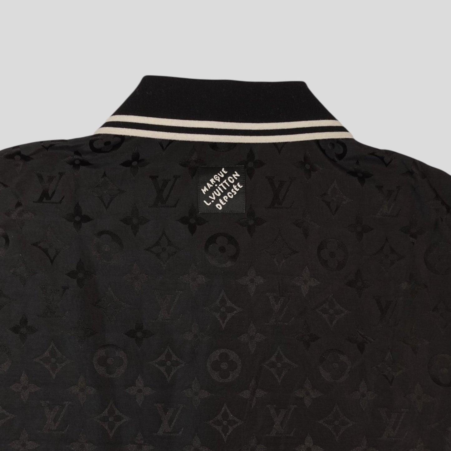 Louis Vuitton Monogram Moire Jacquard Silk Shirt in Black