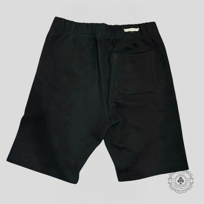 Chrome Hearts Cemetery Cross Embroidered Sweat Shorts in Black
