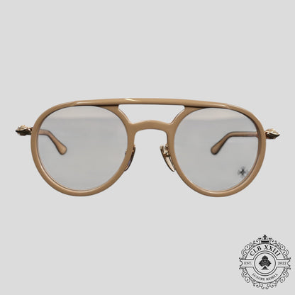 Chrome Hearts Loveboat Glasses in Beige