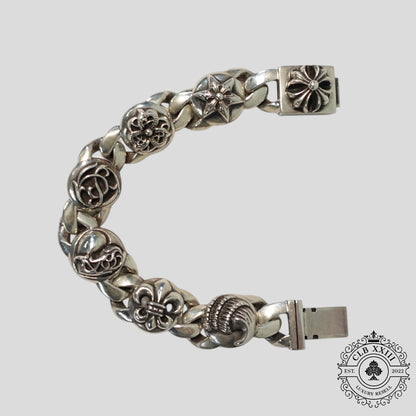 Chrome Hearts Multi Link Bracelet in Silver