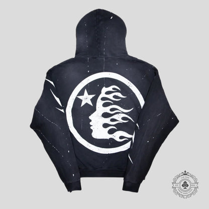 Hellstar Flame Hoodie in Black