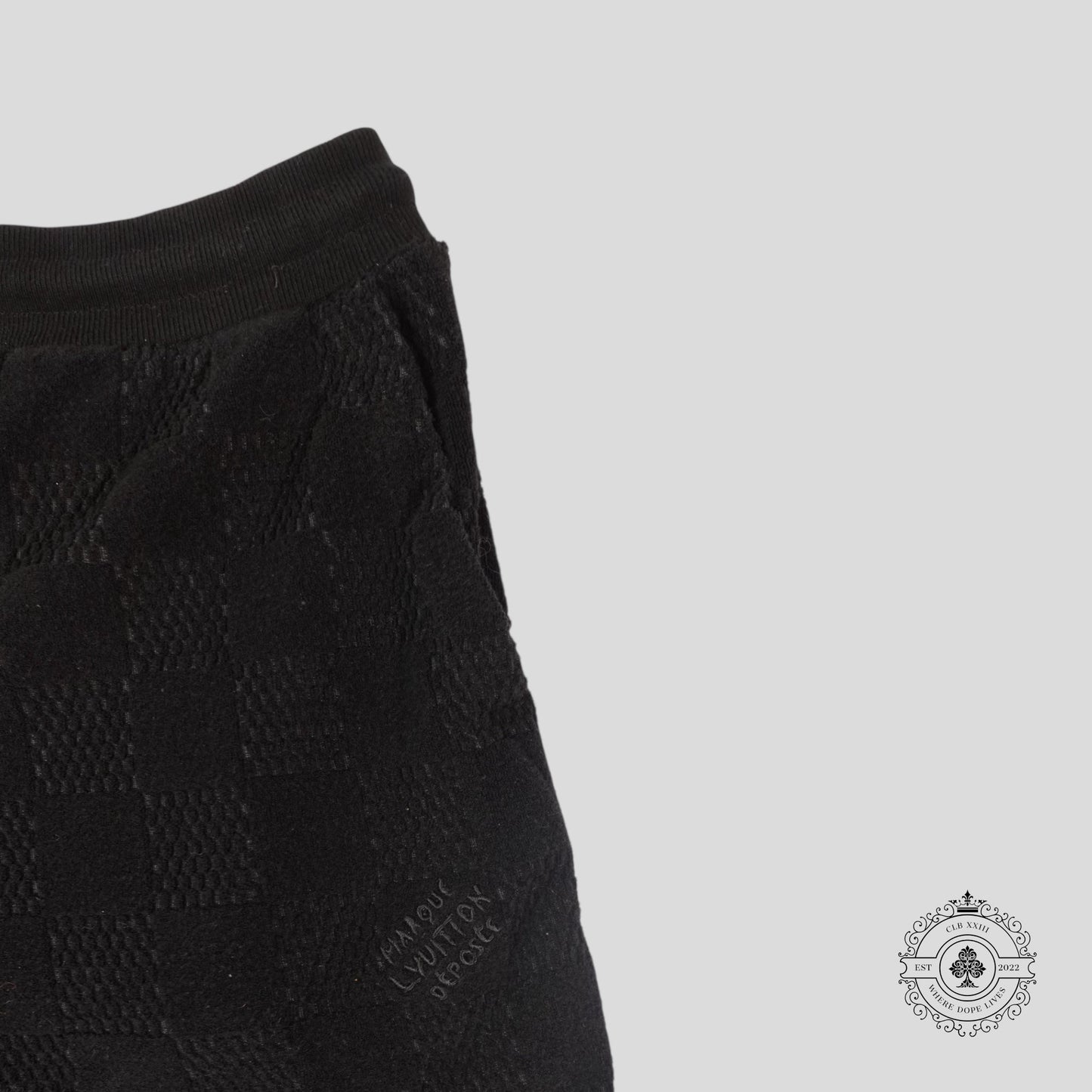 Louis Vuitton Damier French Terry Shorts in Black