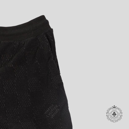 Louis Vuitton Damier French Terry Shorts in Black
