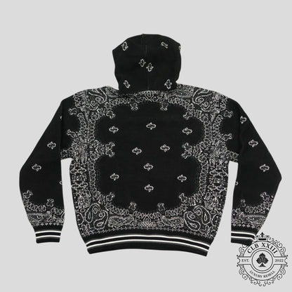 Amiri Bandana Basketball Hoodie in Black