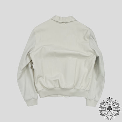 Louis Vuitton LVSE Debossed Monogram Mix Leather Jacket in White